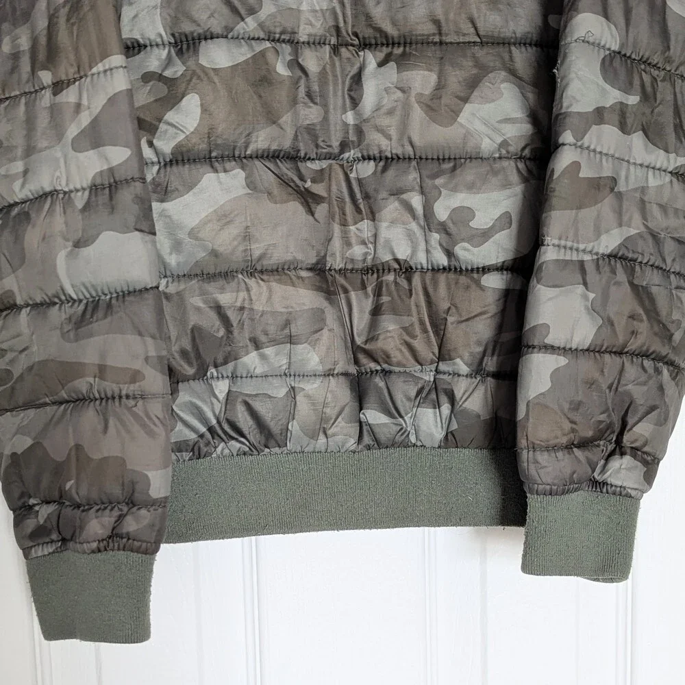Justice Girls (Size 8)Camouflage Puffer Jacket w/Jersey Hood & Full Zipper Front